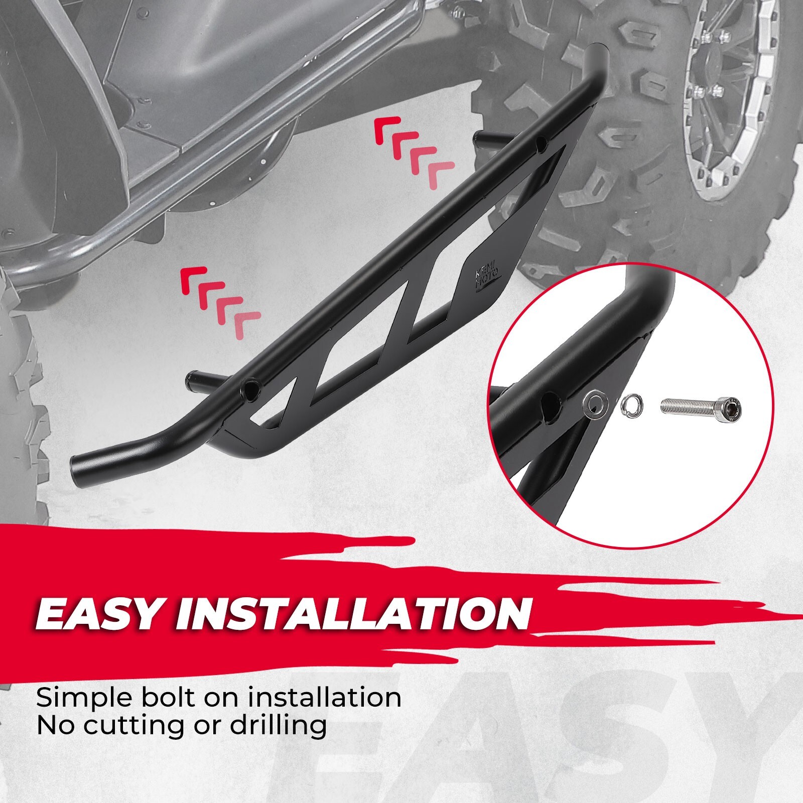 Nerf Bars Rock Sliders Black Heavy Duty for CFMOTO ZFORCE 950 1000 2020-2024