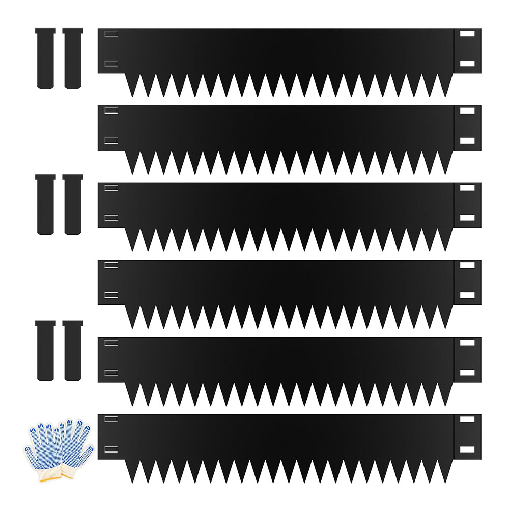 6"H x 40"L x 6 Packs Steel Landscape Edging Metal Garden Edging Lawn Border 20FT