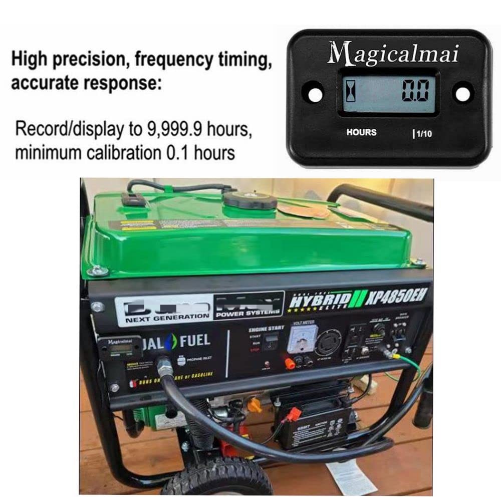 Inductive Hour Meter for Gas Engine, Generator, Mower, ATV, Marine, Motorcycle
