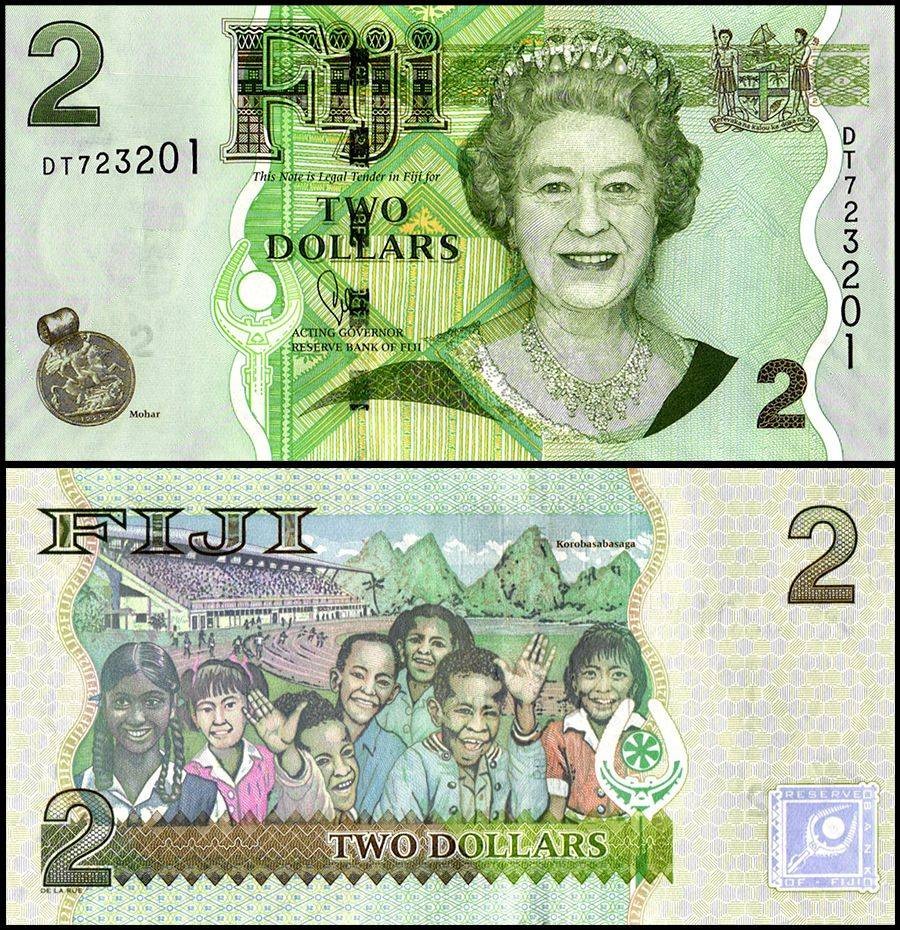Fiji 2 Dollars, 2011 ND, P-109b, UNC