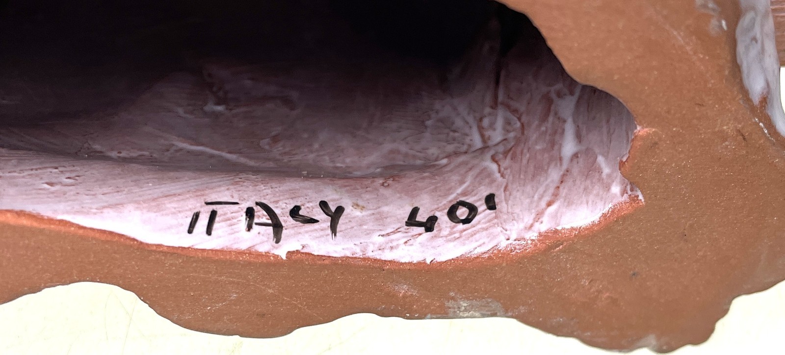 2 Italian Mottahedeh Bunny Rabbit Hare White Glazed Terracotta Easter DEFECTS