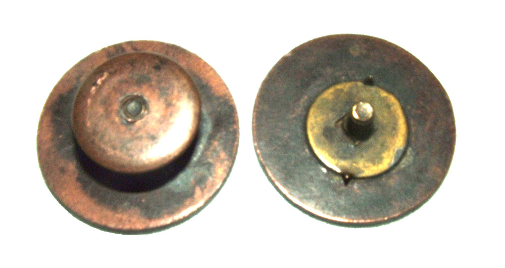 WWI EM Collar Disc Set, Field Artillery & Script USNG, No Nuts (A)