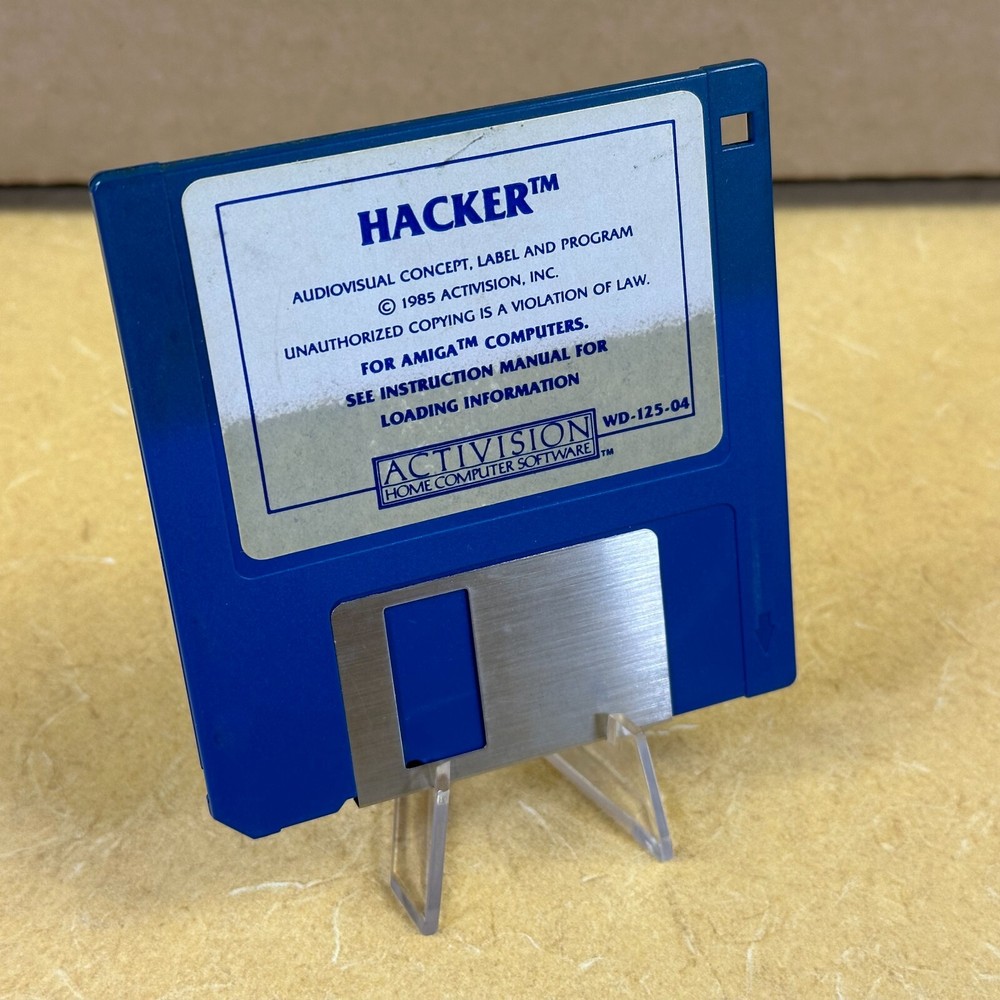 Disk HACKER _ for AMIGA Computers _ from 1985 _ by ACTIVISION _ VERY RARE