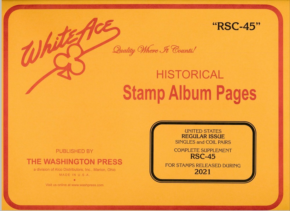 WHITE ACE 2021 US Regular Issue Singles & Coil Pairs Album Supplement RSC-45