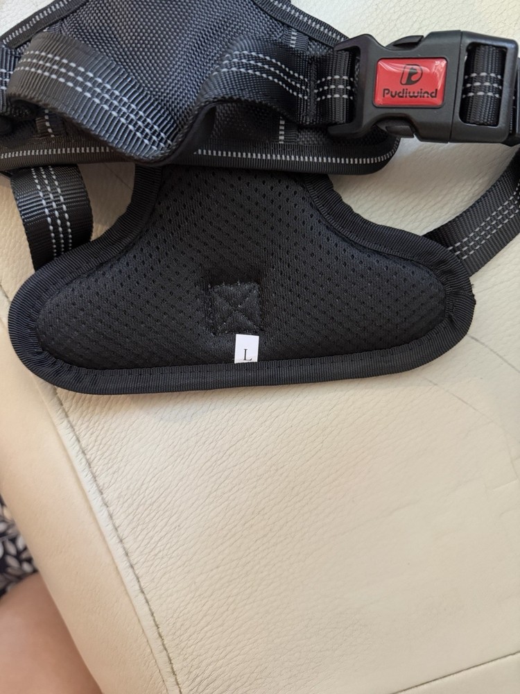 Pudiwind Adjustable Padded Reflective Nylon Large Walking Dog Harness