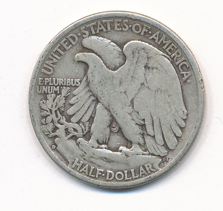 1936 D WALKING LIBERTY SILVER HALF DOLLAR
