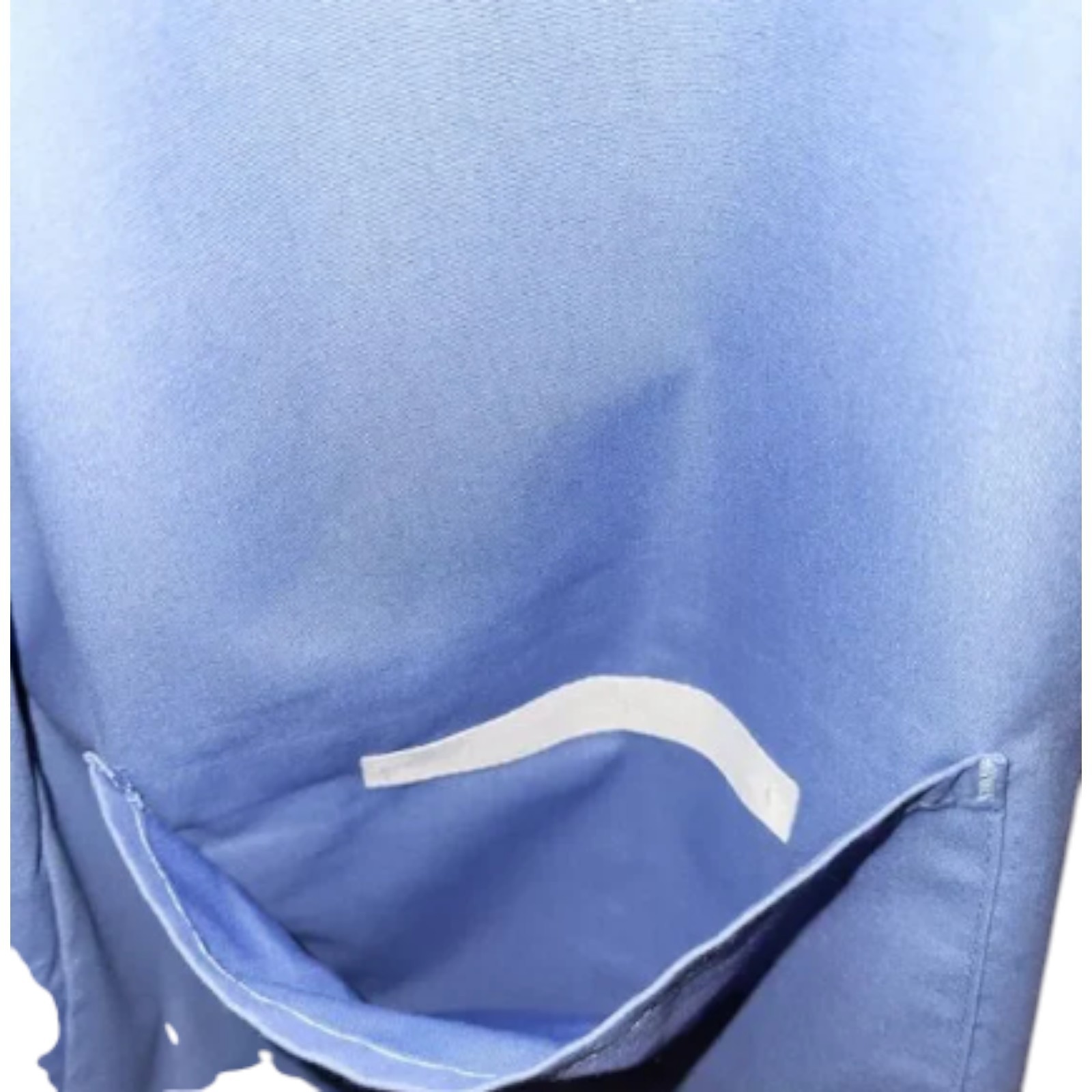 NEW Landau X-Large Blue Cotton Medical Scrub Jacket Snap Front Rib Cuffs Pockets