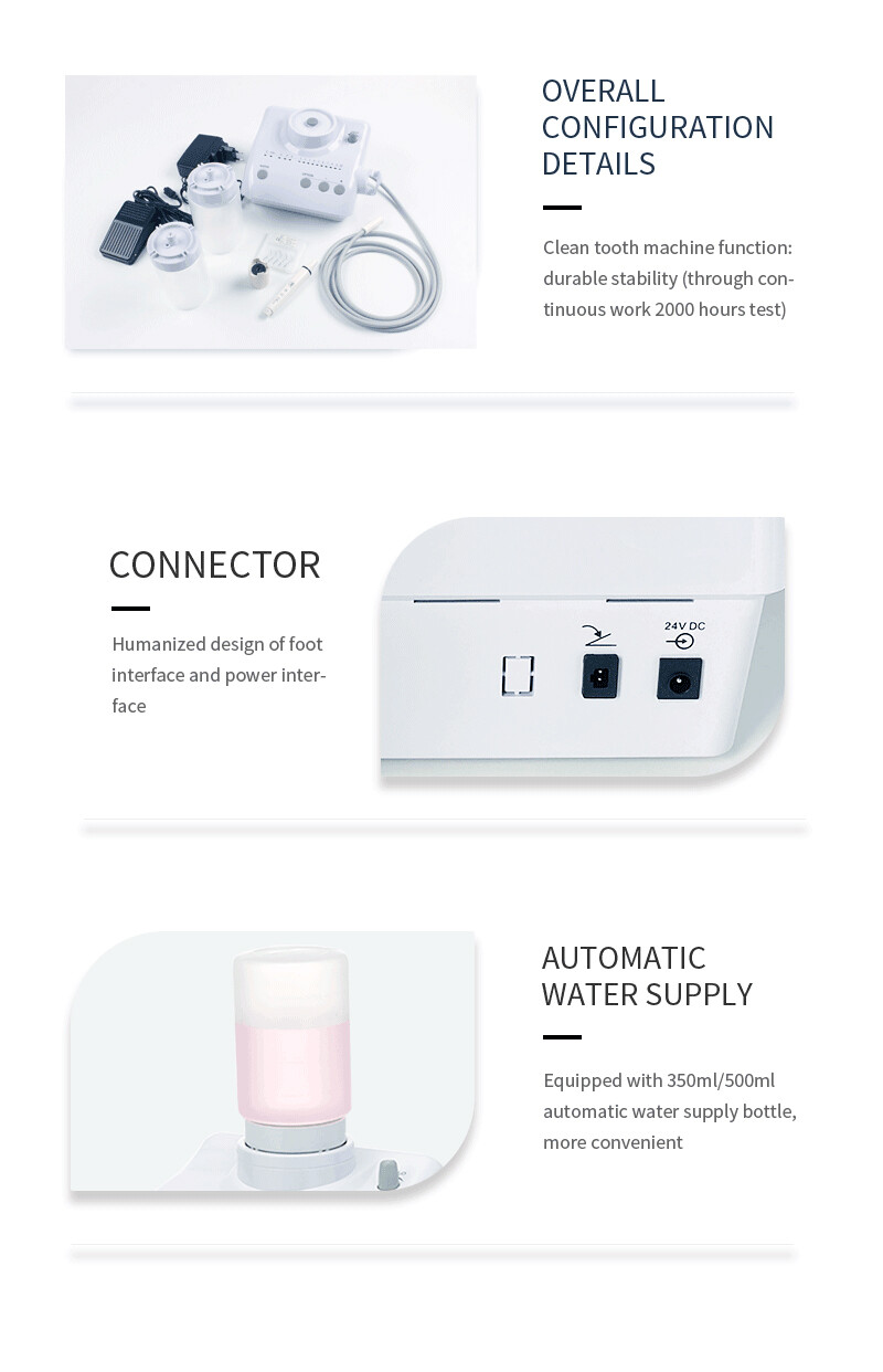 Ultrasonic Piezo Dental Scaler Handpiece 2*Bottles Dosing Fits EMS Cavitron tips