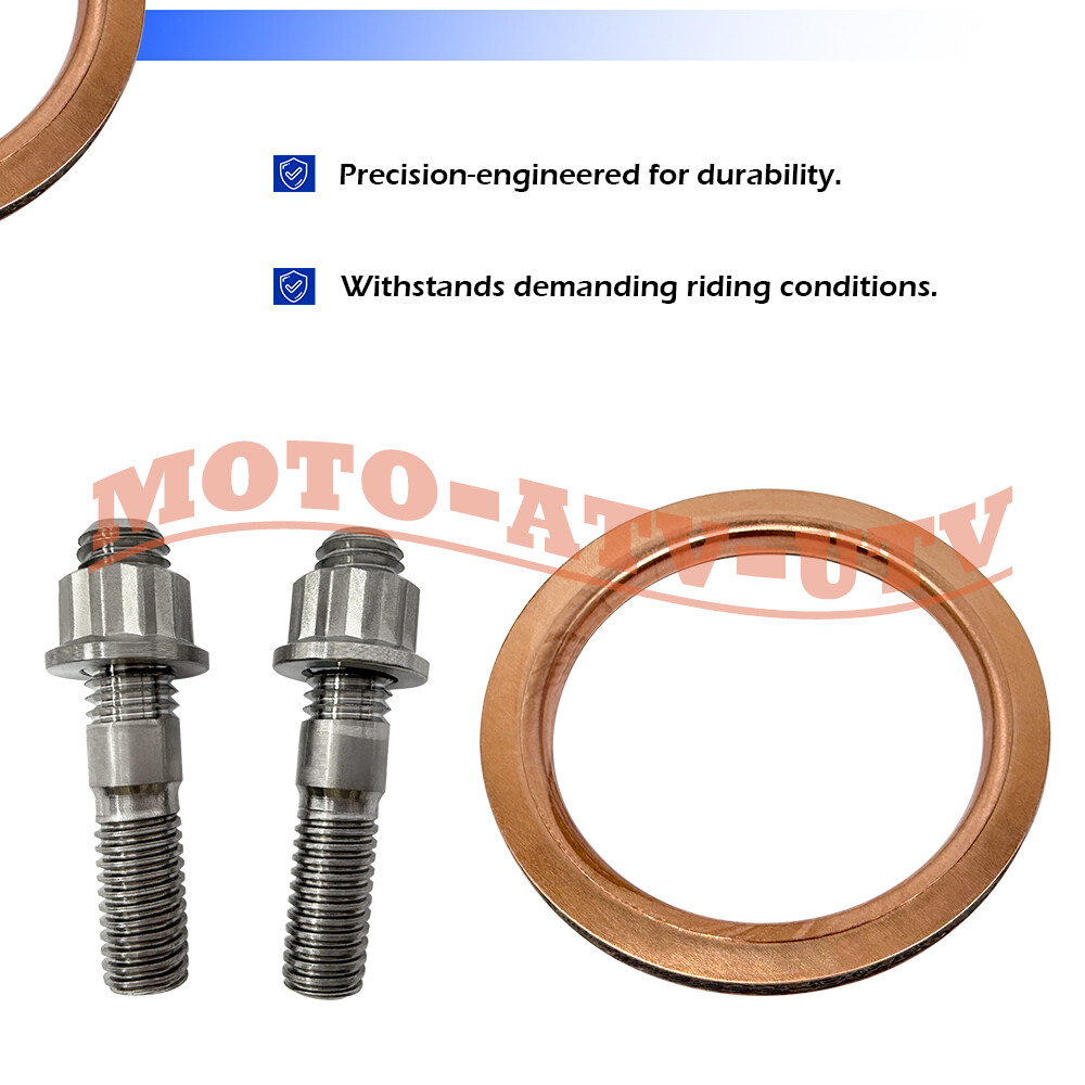 Titanium Head Pipe Exhaust Stud Bolt Gaskets Kit for Yamaha WR400F WR426F WR450F