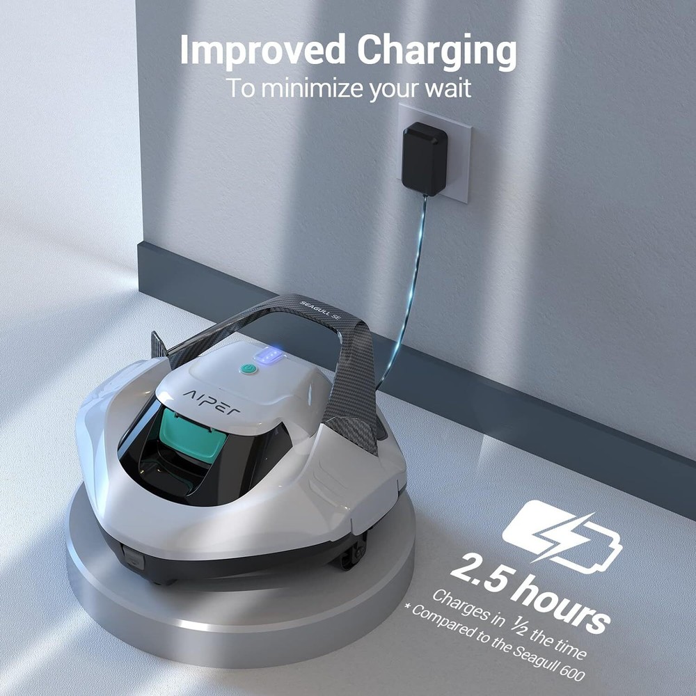 AIPER Seagull SE Cordless Robotic Pool Cleaner - White - Scratch & Dent