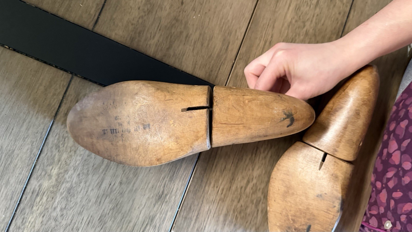 Vintage wooden shoe trees or stretchers