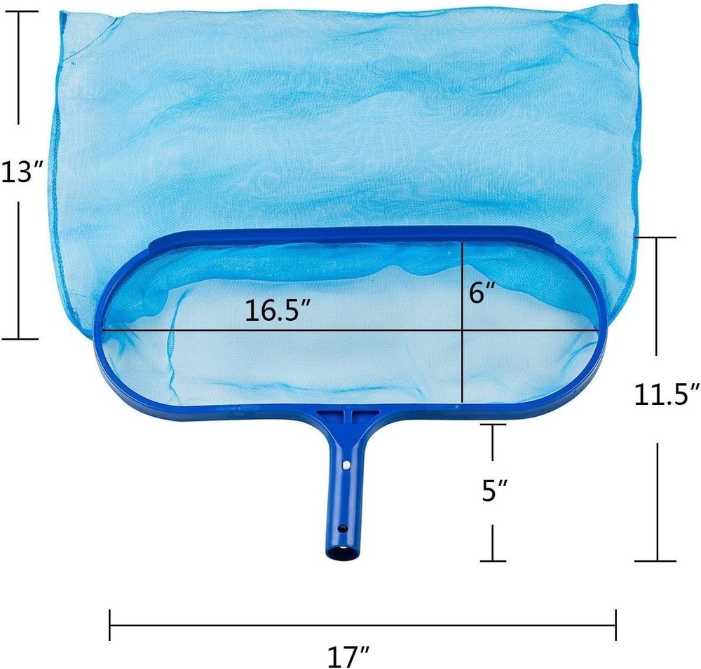 Pool Spa Leaf Skimmer Rake Net Deep Pocket for Pool Debris Removal