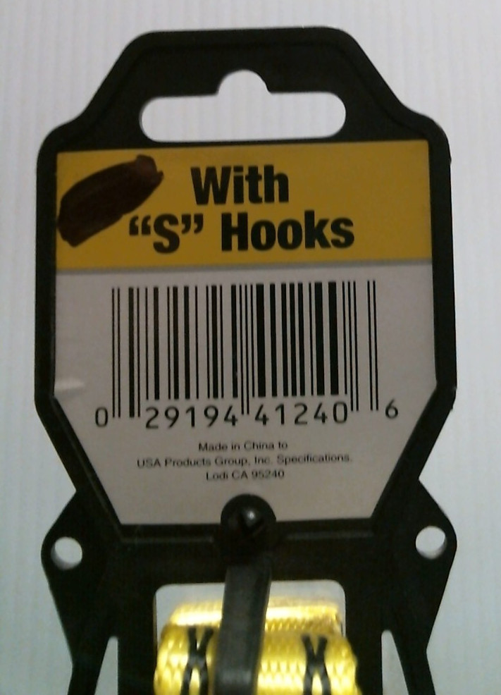 Pro Grip 6' Quick Release Tie Down W/ S Hooks (412400) FS