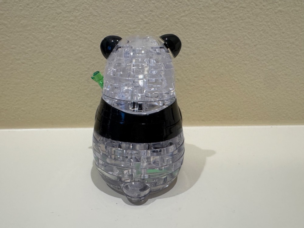 Original 3D Crystal Puzzle, Panda, Complete, EUC with Box