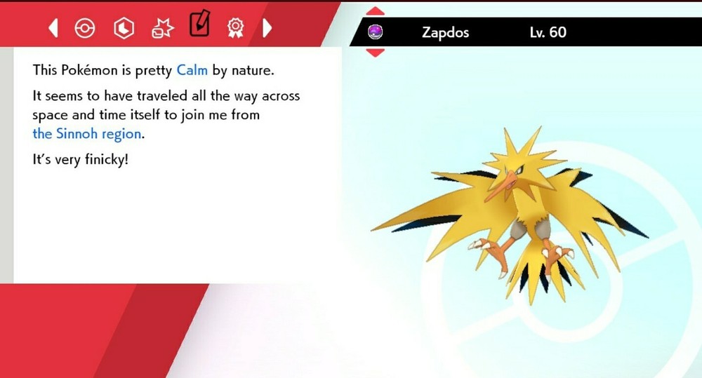 ✨Shiny✨ Zapdos Original For Pokémon Sword & Shield
