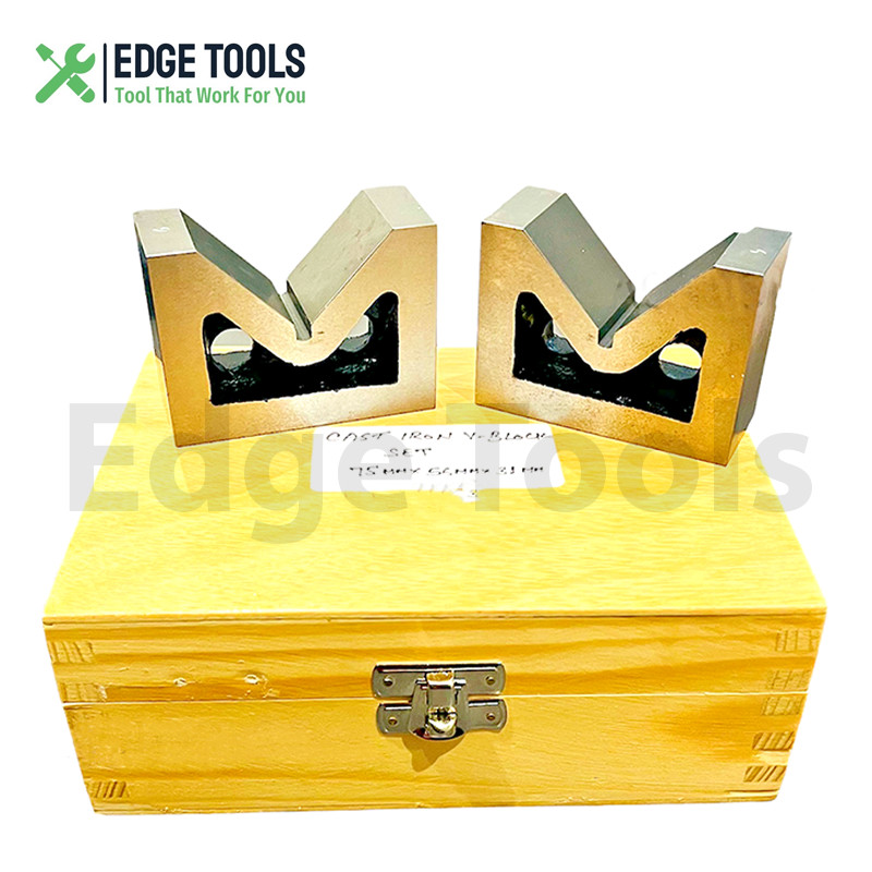 New Cast Iron Vee Block Set 2 Pcs 3" x 1-1/4" x 2-1/4" Without Clamp USA