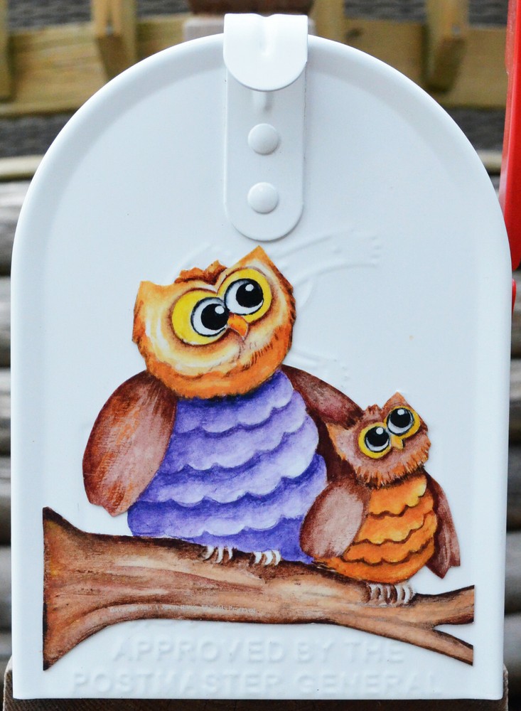 Mailbox Magnet (Partial Cover) Owls Full Moon Customized Halloween