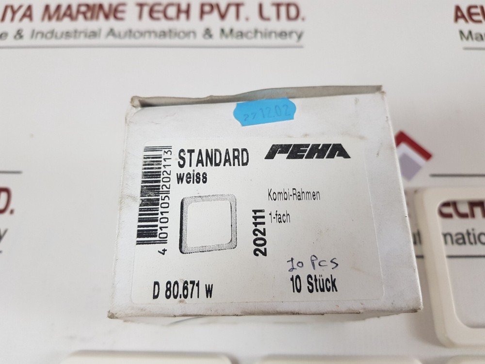 Set of 10X peha 80.671 combination frame