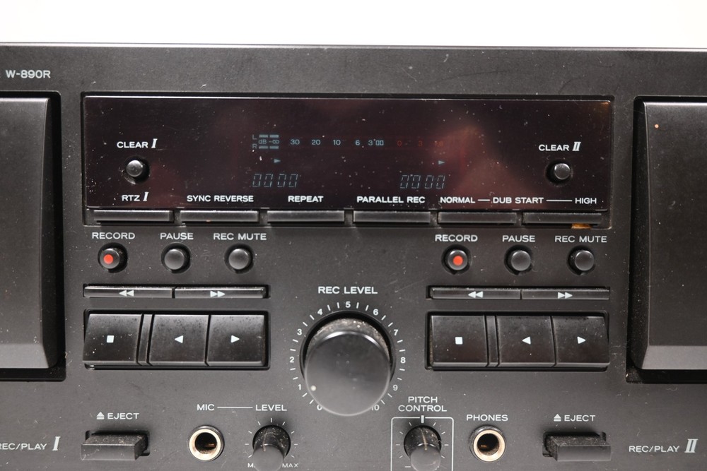 TEAC W-890R Double Auto Reverse Cassette Deck w/ Remote Control