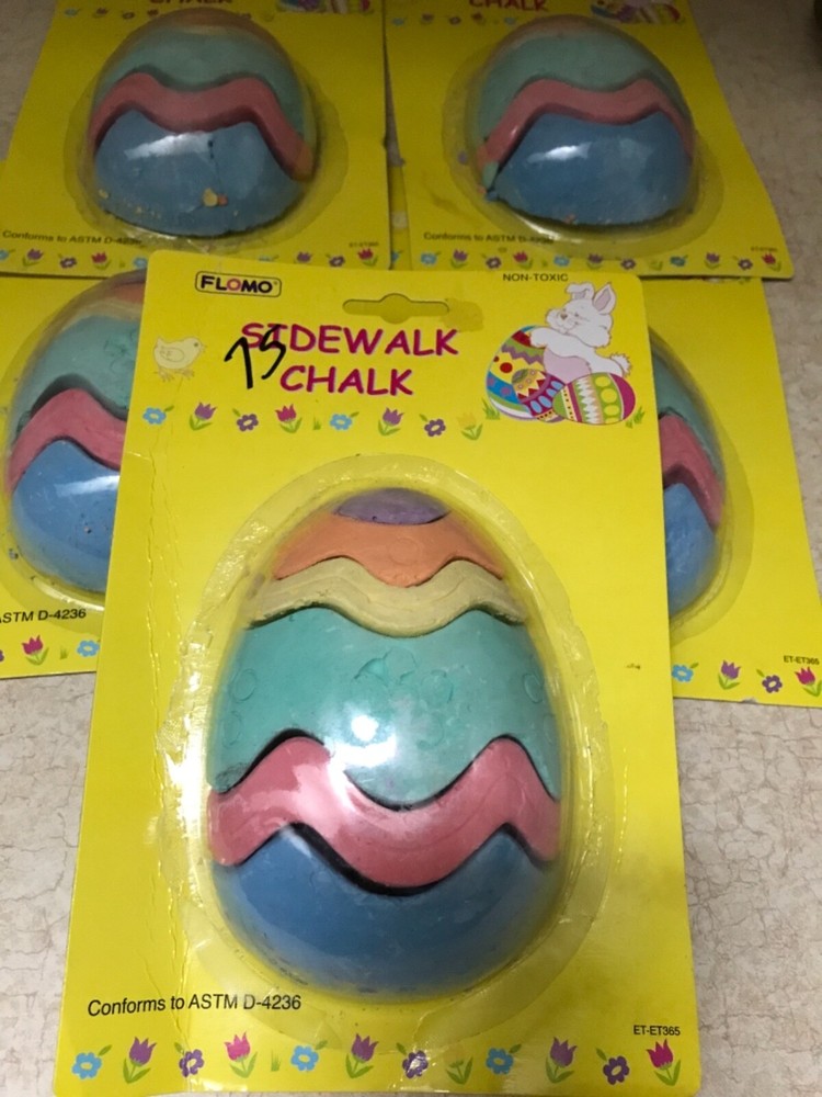 Easter Egg Shaped Sidewalk Chalk 6 piece