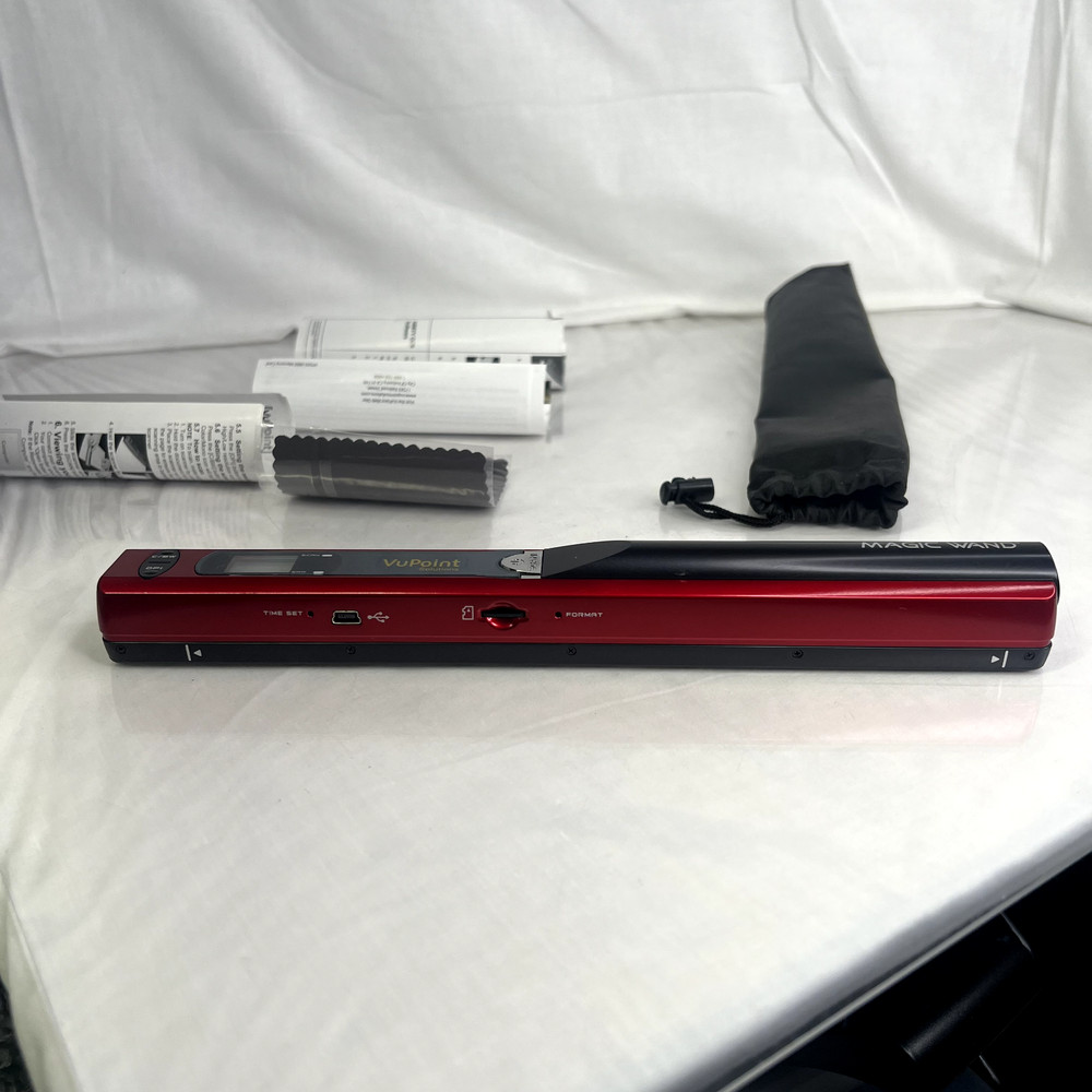 VuPoint Solutions Magic Wand Portable Handheld Scanner ST415R Red