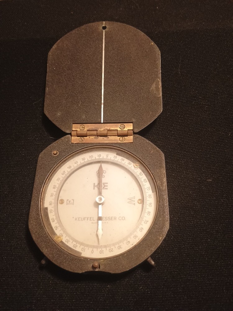 K&E Forestry Compass - Solid Metal - Keuffel & Esser Co Made In USA  Clean Shape