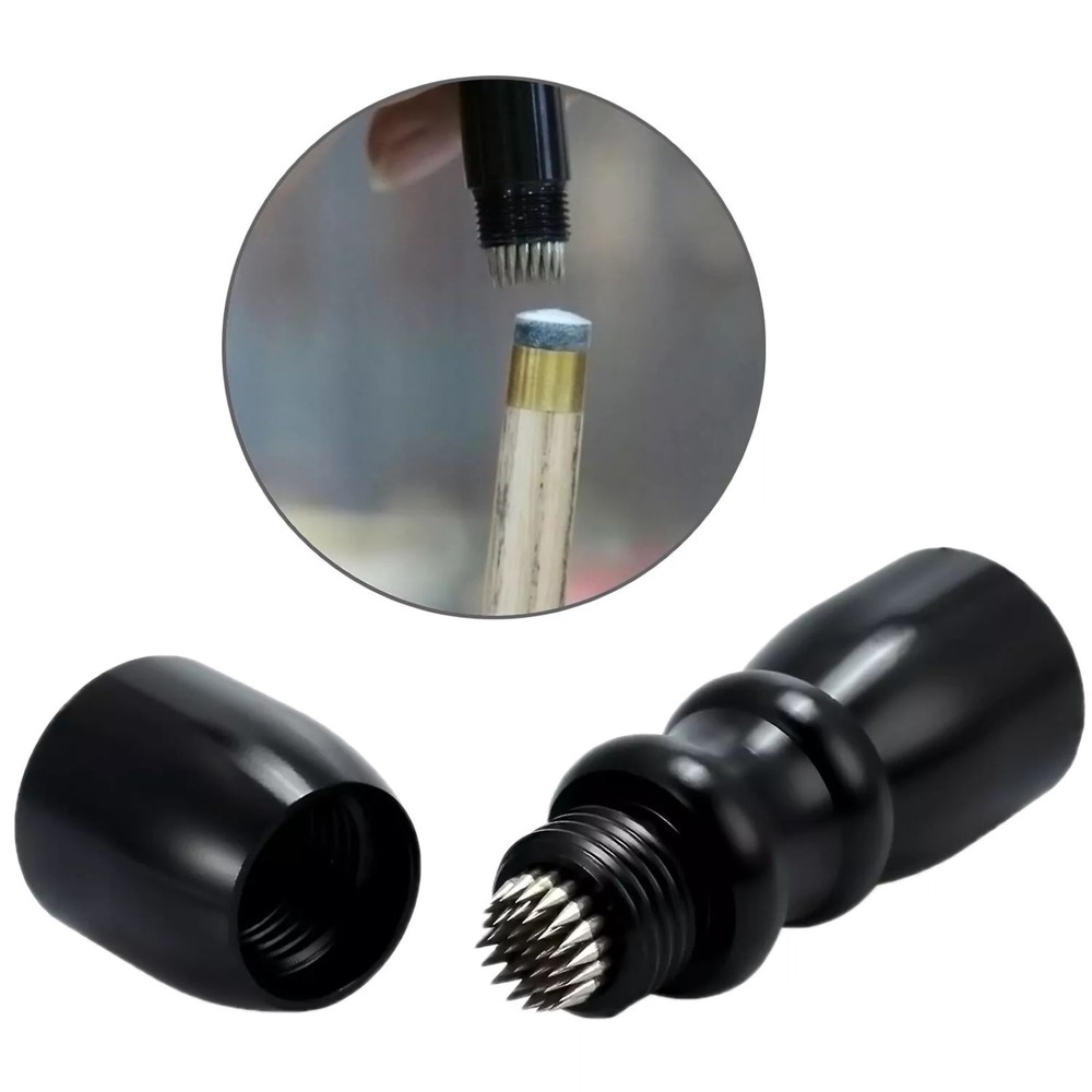 Alloy Multifunctional Billiard Pool Cue Tip Tool Scuffer Shaper Aerator Tip