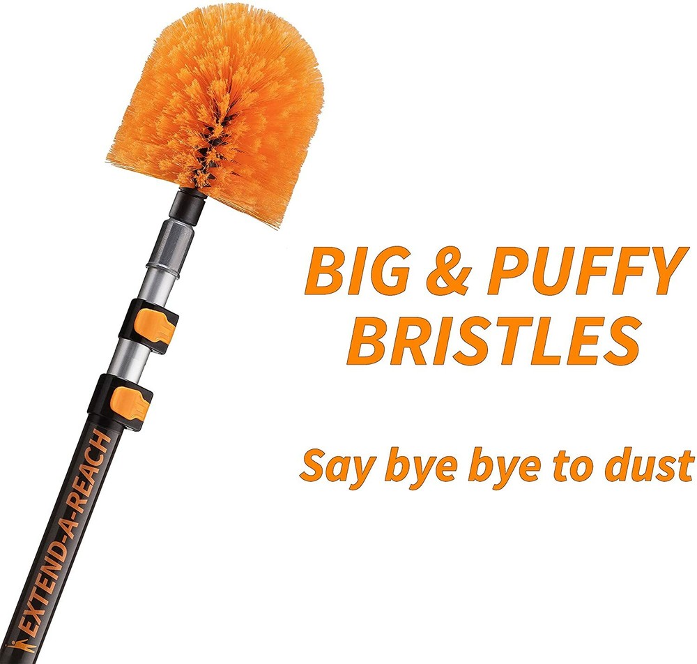 20ft High Reach Duster Clean Kit 5-12ft Extension Pole Cobweb Cathedral Ceiling