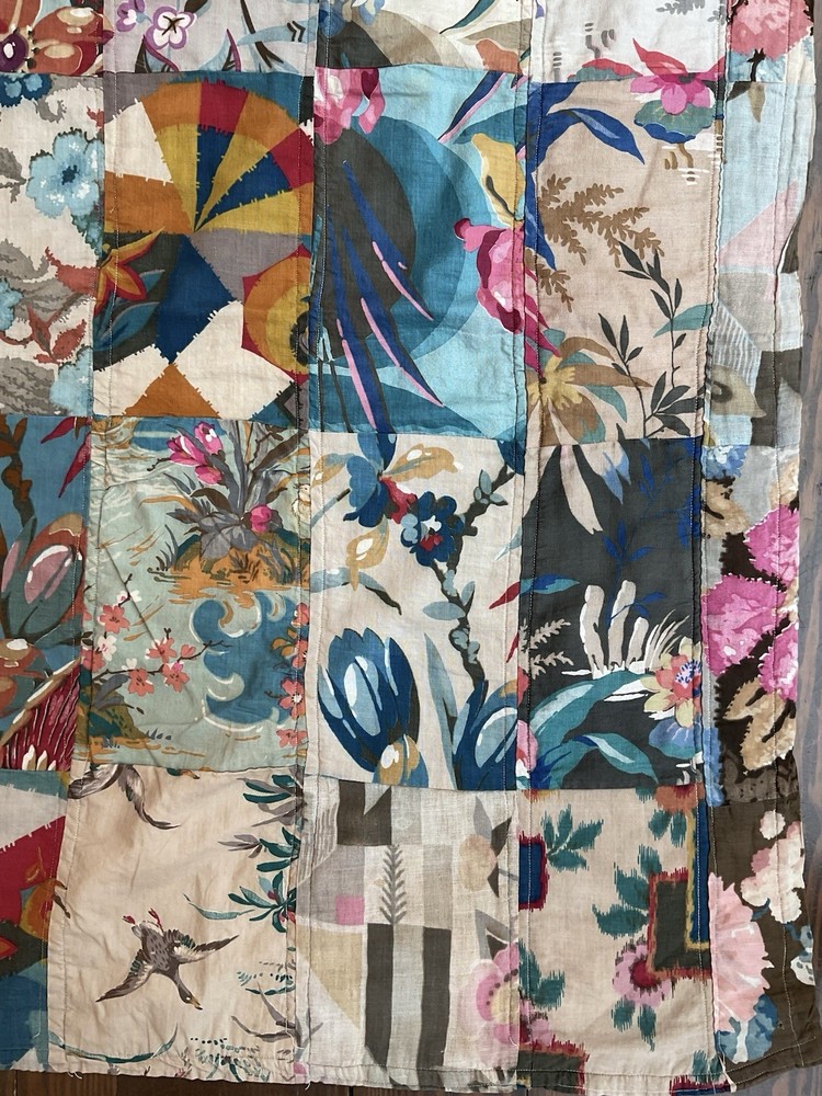Double Sided Patch Quilt, Machine Sewn, Excellent Condition 87 X 64
