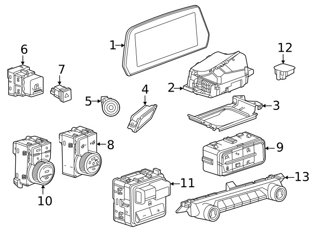 Genuine GM Ride Control Switch 85745663