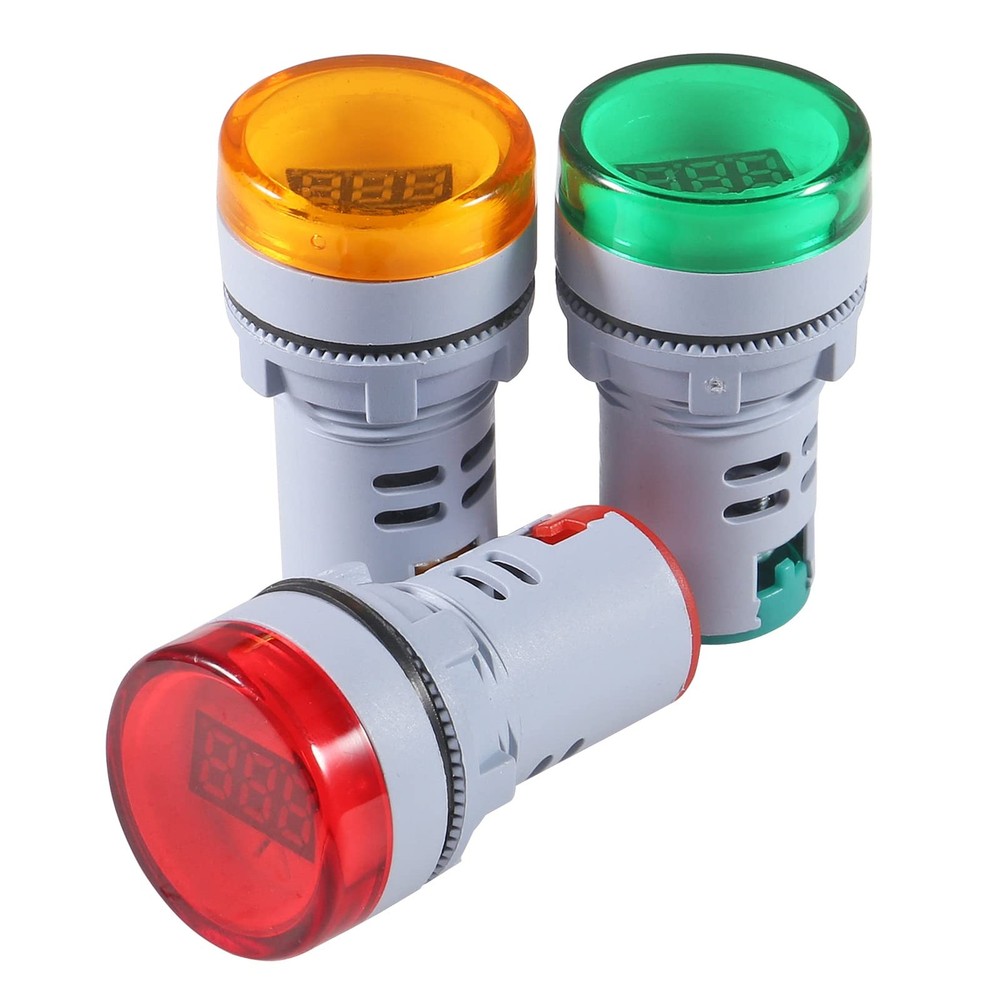 ACEIRMC 3pcs AC Voltage Display Digital LED Yellow,Green,Red