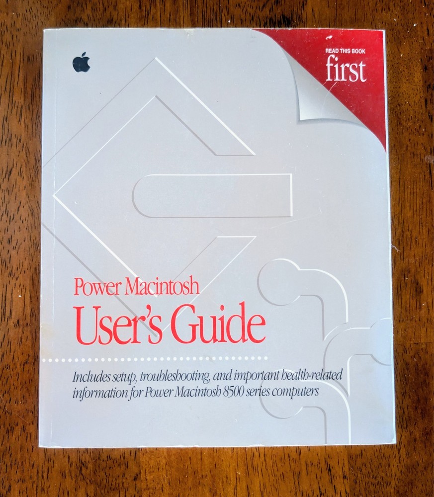 RARE APPLE 1995 POWER MACINTOSH USER'S GUIDE FOR  8500 SERIES COMPUTER