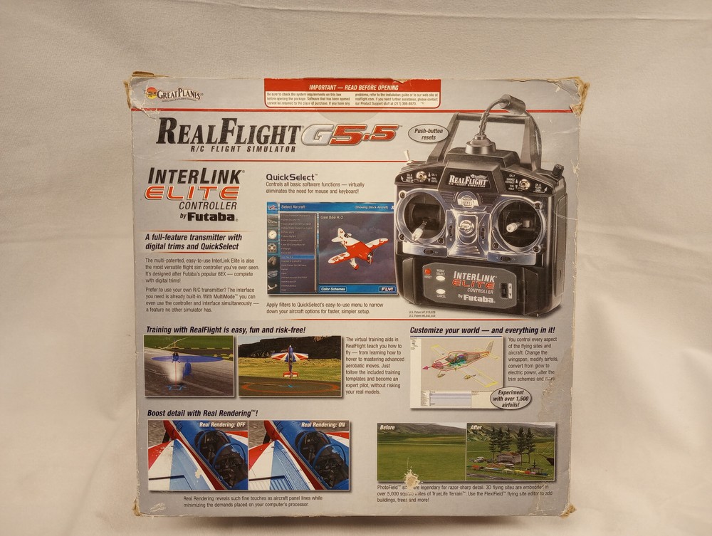 Real Flight Remote Control R/C Simulator G 5.5 with InterLink Elite Controller