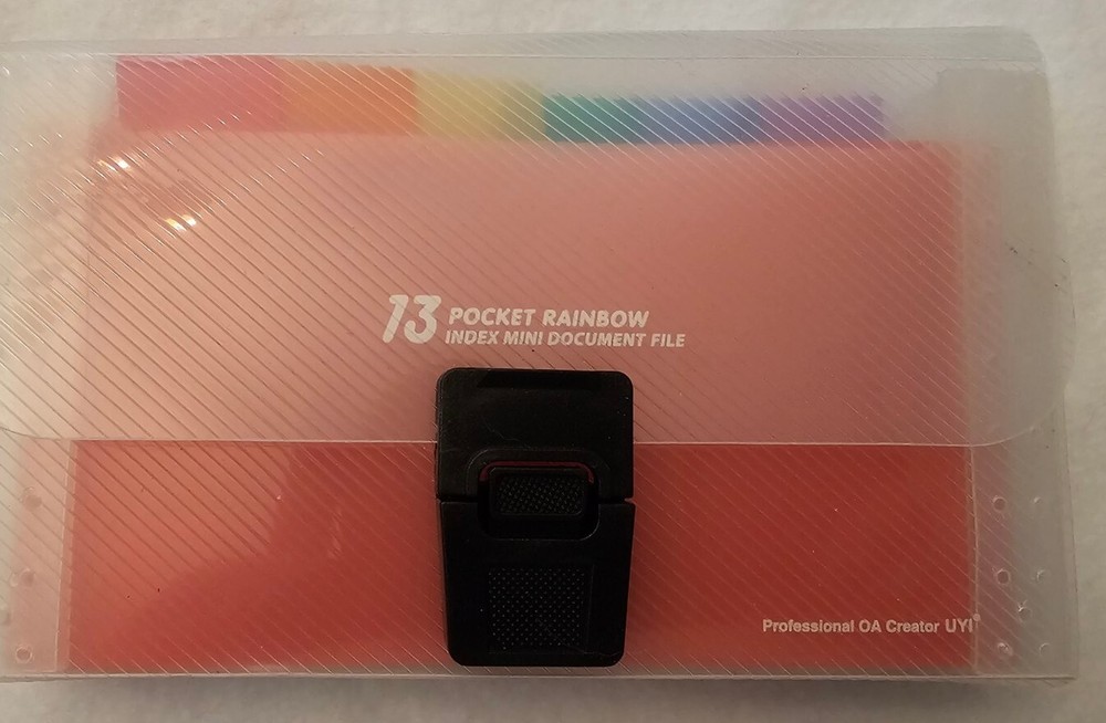 13 Pocket Rainbow Index Mini Document File