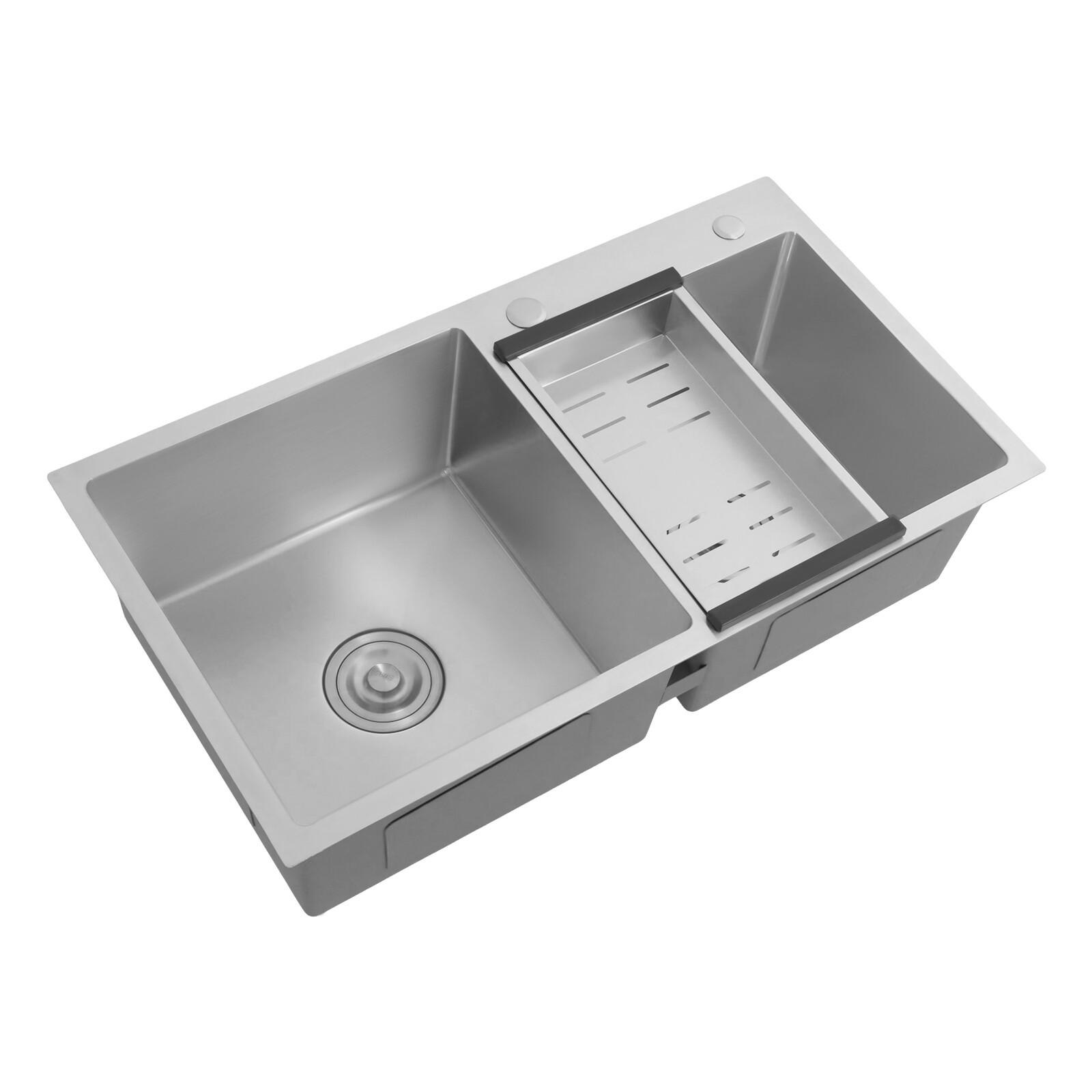 Stainless Steel Kitchen Sink Double Bowl Kitchen Sink with Drain Basket