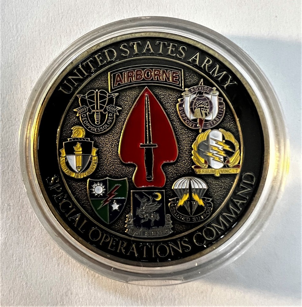 Delta Force Army Special Operations Command Challenge Coin #2 De Opresso SEAL PJ