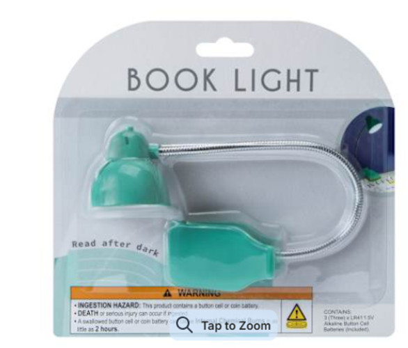 Battery Powered Book Light – Clip-On LED Reading Light – Random Style