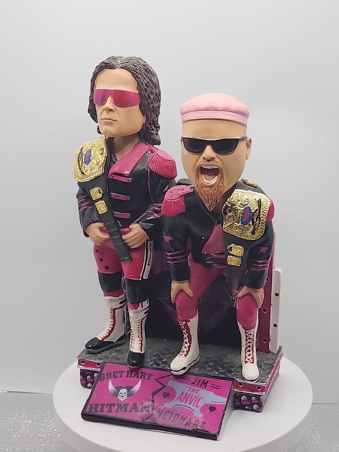 Hart Foundation Bret + Jim Neidhart Bobblehead WWE WWF WCE AEW Wrestling FOCO
