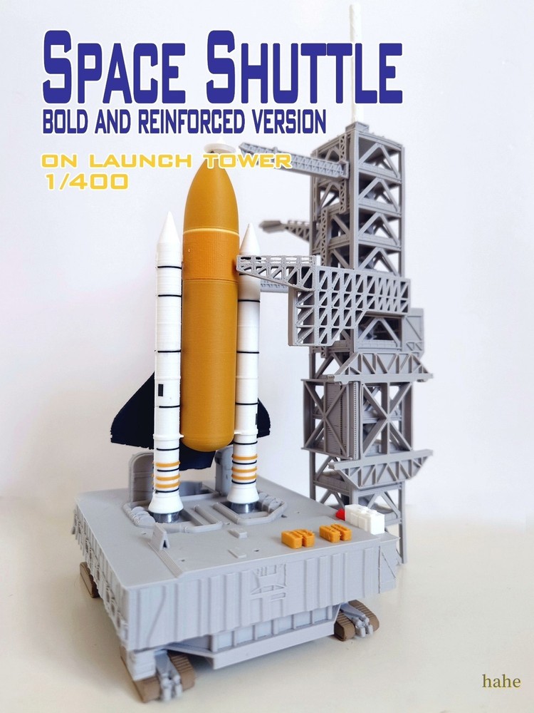 【Upgraded Ver】1/400 Space Shuttle BOLD AND REINFORCED VERSIoN on Launch Tower