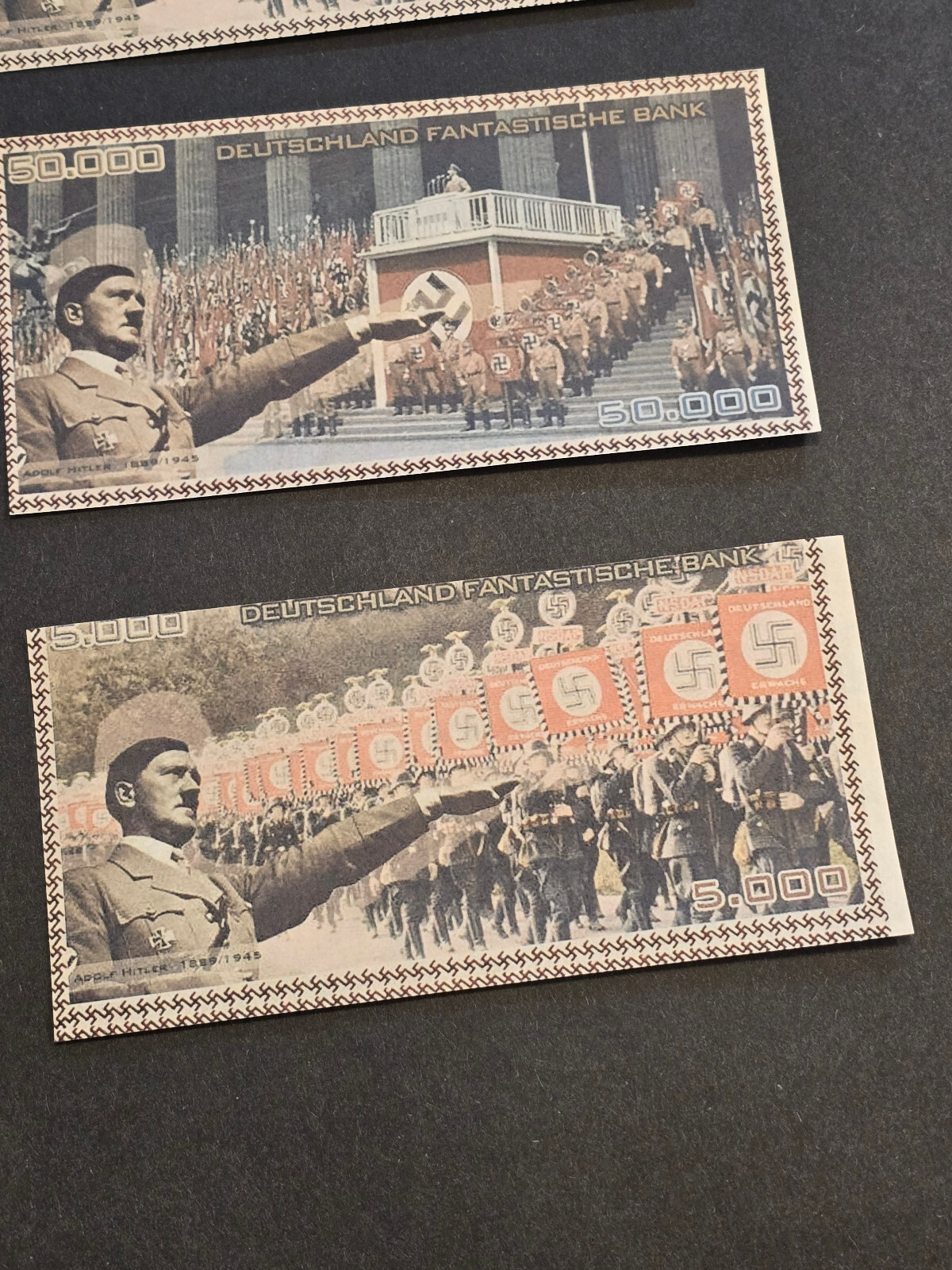 THIRD REICH NOVELTY CURRENCY Lot Adolf Hitler Banknotes Reichsbanknotes