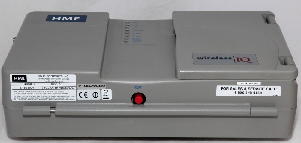 HME Wireless IQ BASE 6000 Drive Thru Intercom System Base Station & Power Supply