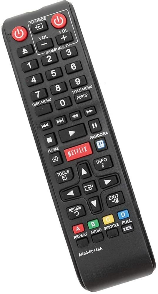 Samsung Blu-Ray DVD Player Replace REMOTE for BDE5300 BDE5400 AK59-00146A