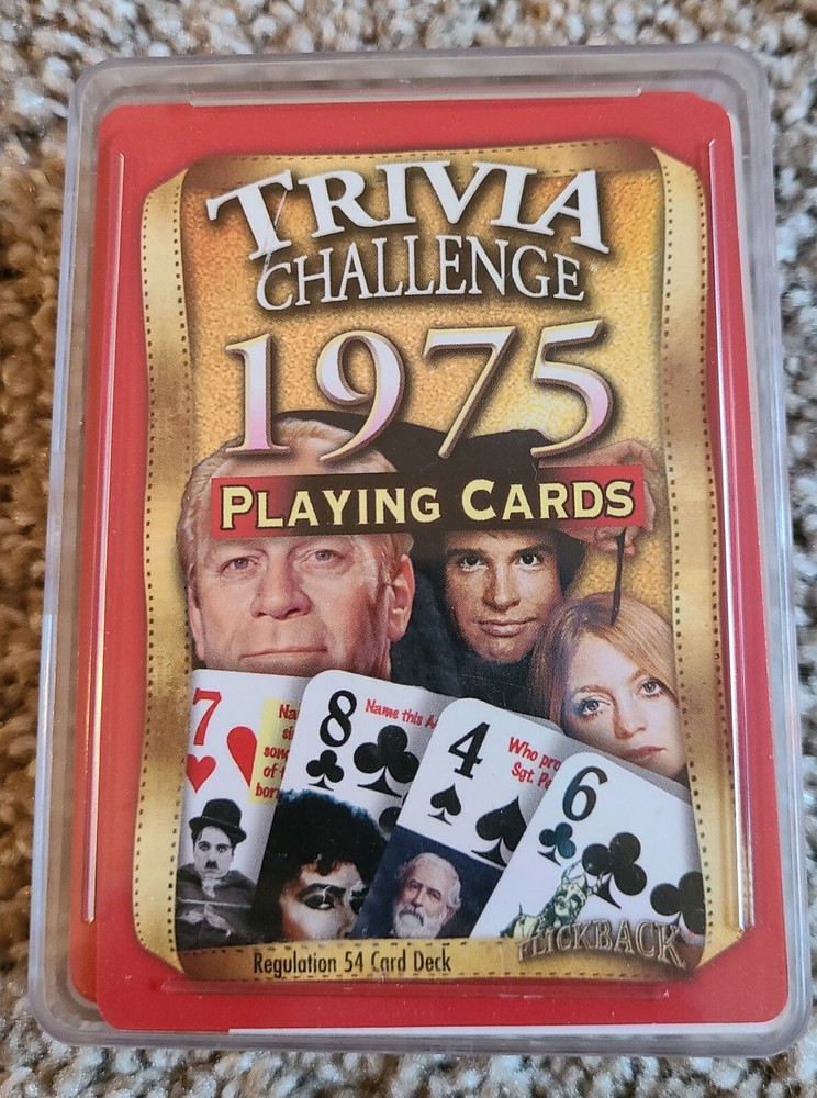Trivia Challenge Playing Cards Flickback 1975 Complete