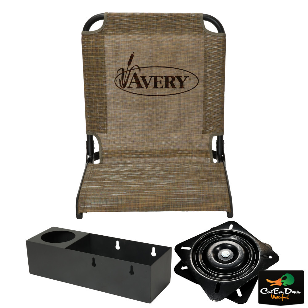 New Avery Outdoors Quick Set Swiveling Boat Seat with Utility Tray