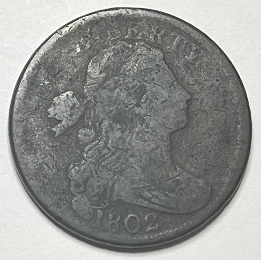 1802 Draped Bust Large Cent - Nice Copper Penny; U012