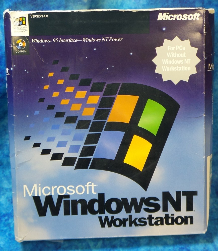 Microsoft Windows NT Workstation 4.0 CD Floppies Full Version Retail w/ CD Key