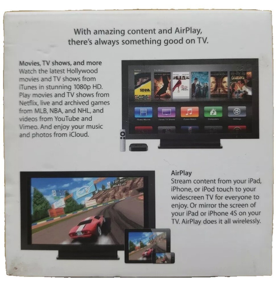 Apple TV 3rd Generation A1427 Black MD199LL/A