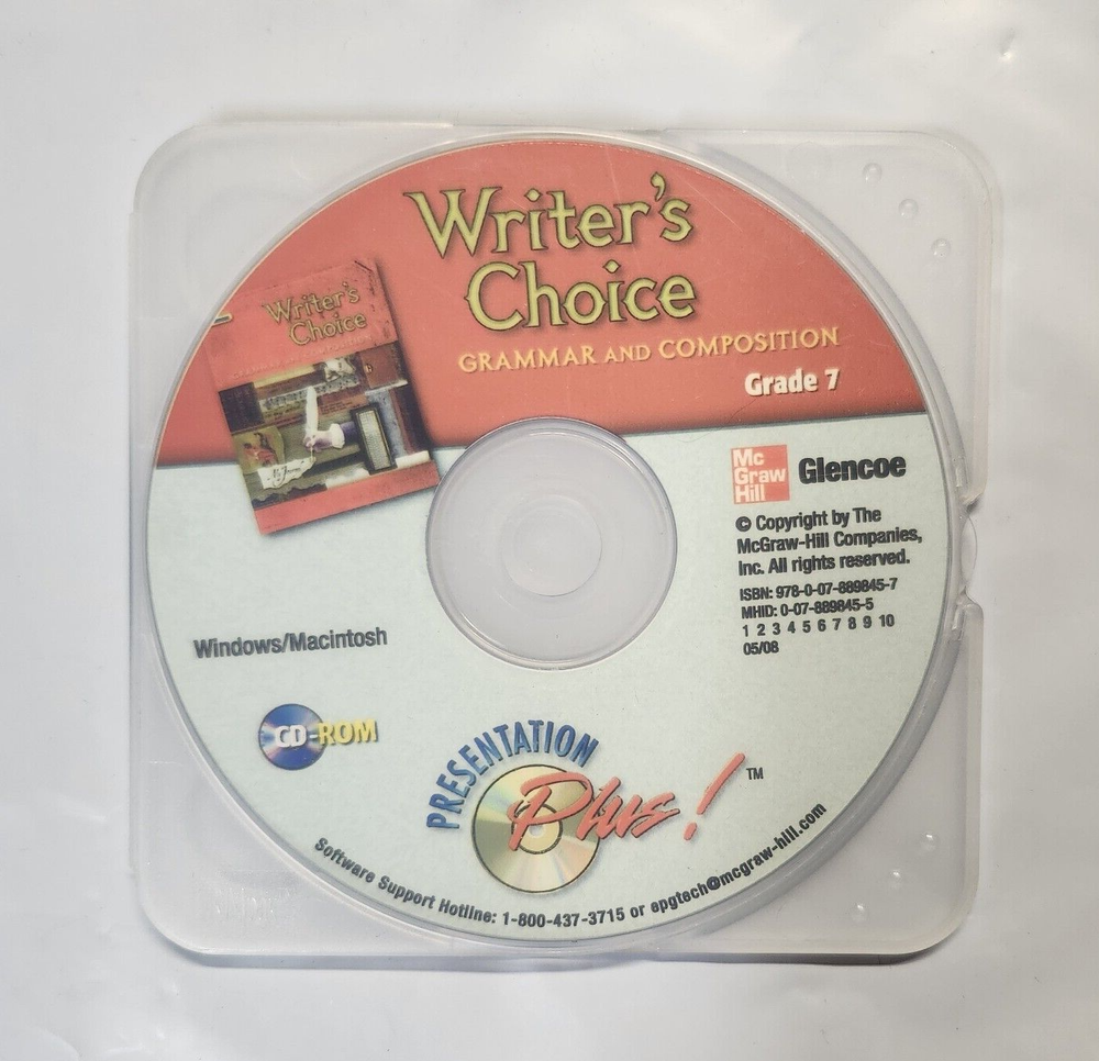 Writer's Choice Grade 7 / ExamView + Presentations Plus CD-ROM / VG