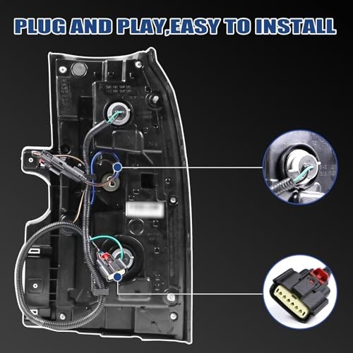 Tail Light Assembly Compatible with 2015-2020 Right Passenger Side