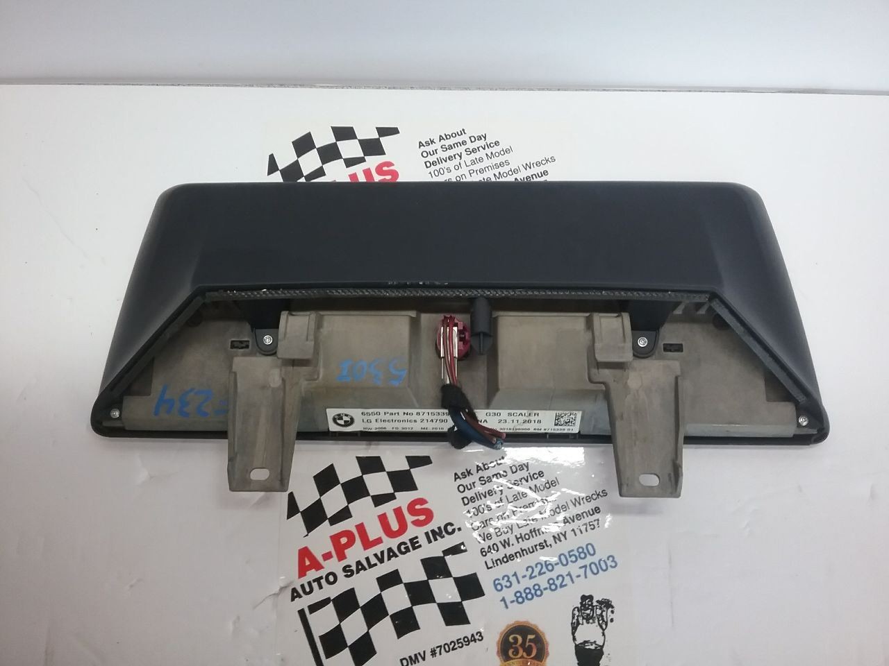 2019 BMW 530I MAIN 10.25 " DISPLAY SCREEN BLACK ID 8715339